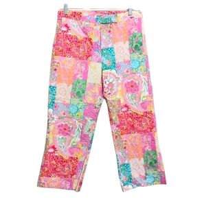 Key West Resort Patchwork Capri Pants
